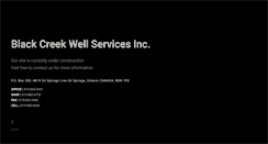 Desktop Screenshot of blackcreekwellservice.com