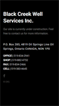 Mobile Screenshot of blackcreekwellservice.com