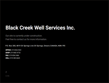 Tablet Screenshot of blackcreekwellservice.com